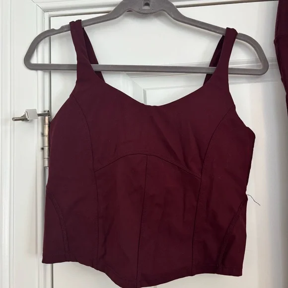 Danskin Wine Active Leggings & Cropped Tank Set - Picture 3 of 10